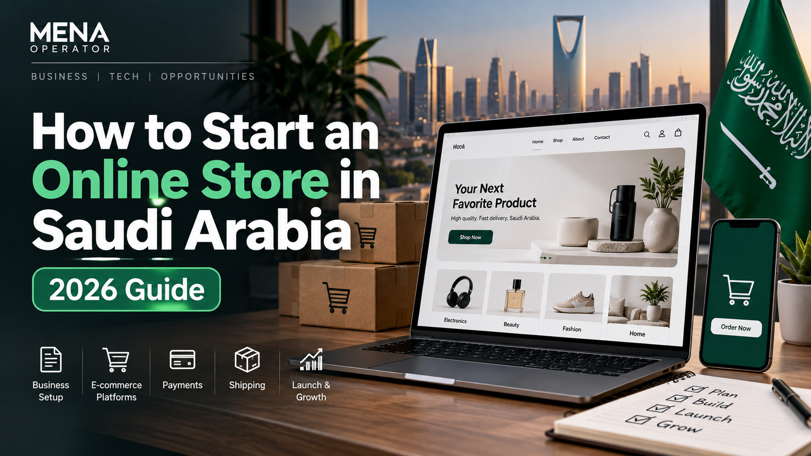How to start an online store in Saudi Arabia in 2026
